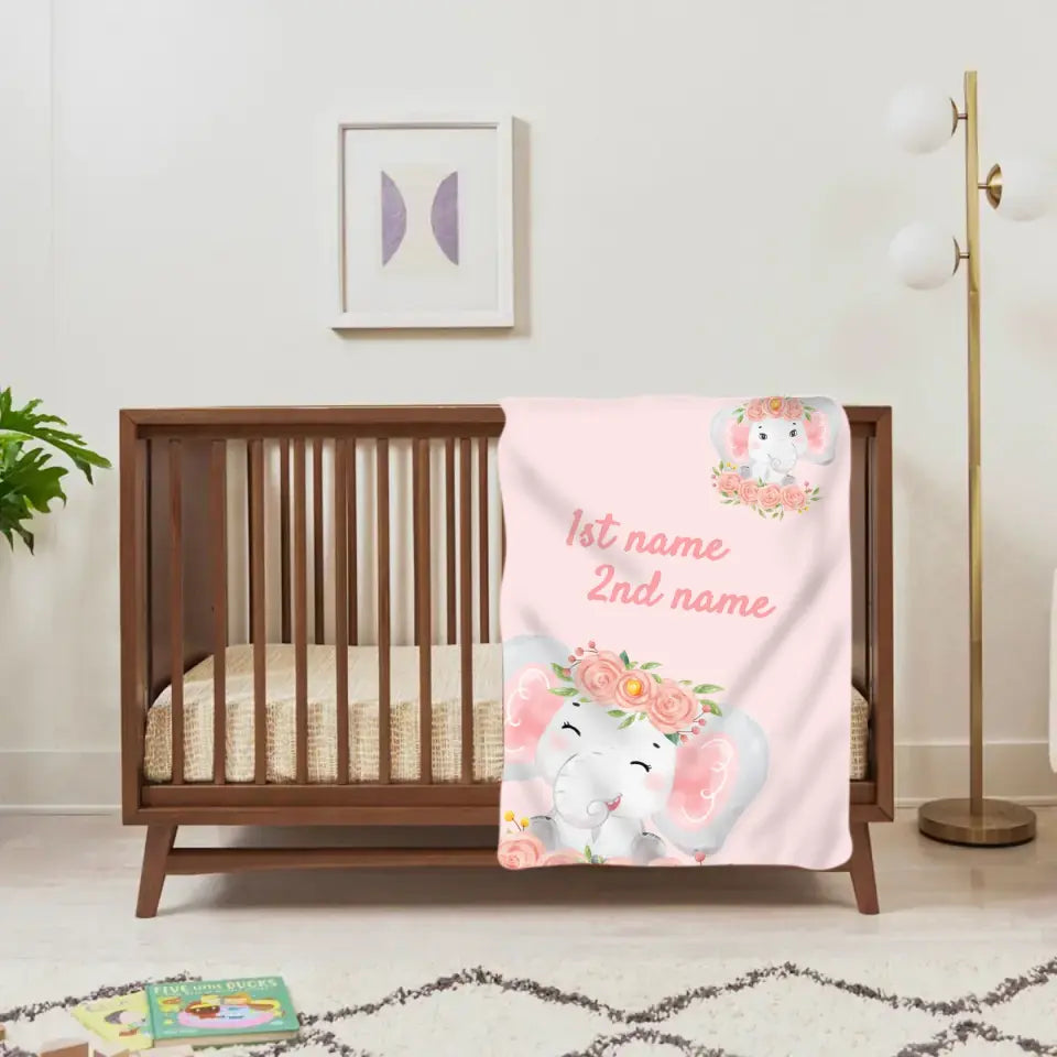 Pink Elephant Baby Blanket Island Design Factory