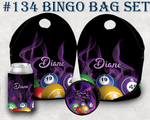 #134 Purple Flame Bingo Bag and Accessories