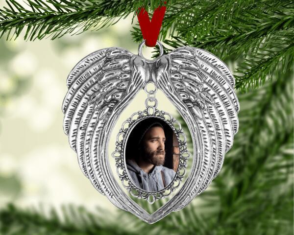 Angel Wing Ornament with Photo